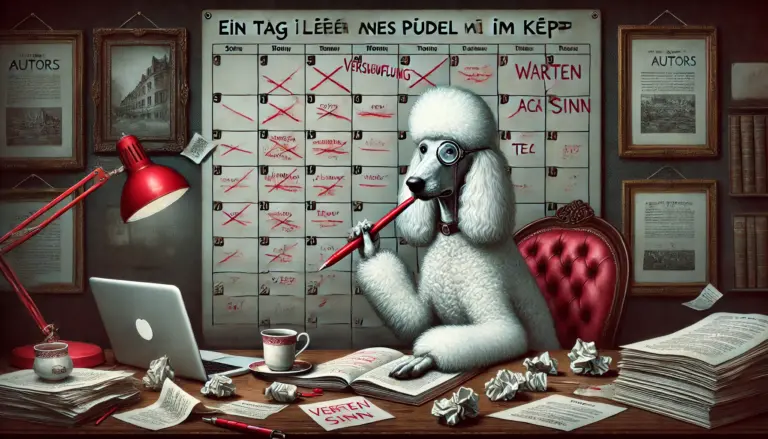 Ein Tag im Leben eines Autors mit Pudel im Kopf.